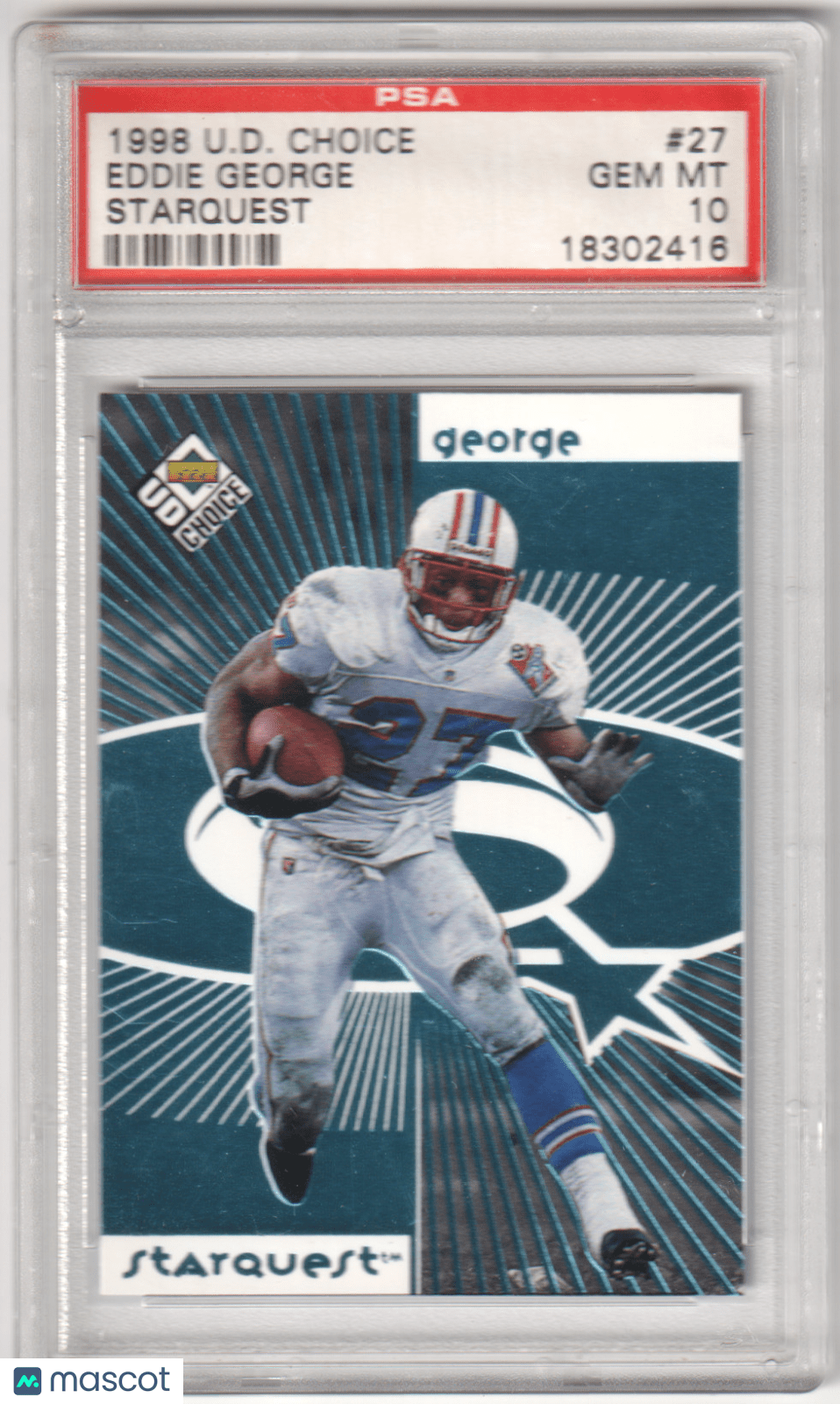 EDDIE GEORGE 1998 Upper Deck Choice Starquest 27 PSA 10 GEM MINT Pop 2 - Columbia Hobby - Sports Card Boxes - Toploaders - Card Savers