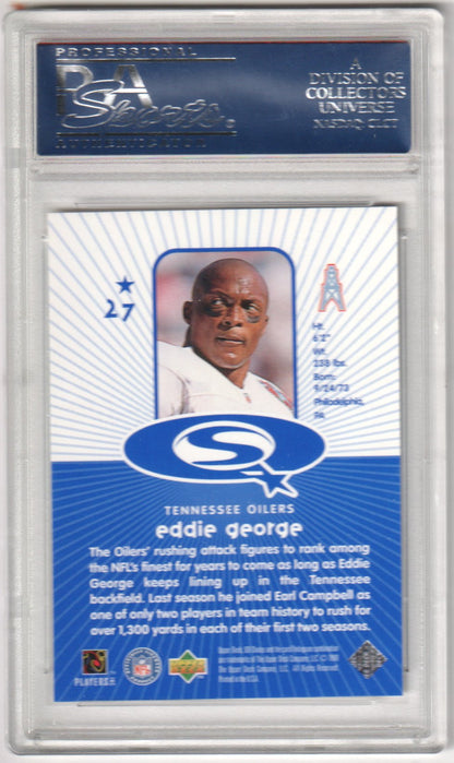 EDDIE GEORGE 1998 Upper Deck Choice Starquest 27 PSA 10 GEM MINT Pop 2 - Columbia Hobby - Sports Card Boxes - Toploaders - Card Savers