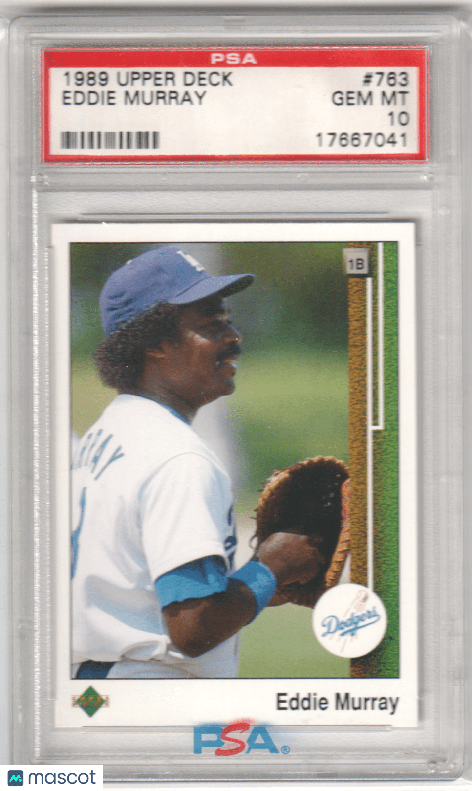 EDDIE MURRAY 1989 Upper Deck 763 PSA 10 GEM MINT - DODGERS - Columbia Hobby - Sports Card Boxes - Toploaders - Card Savers