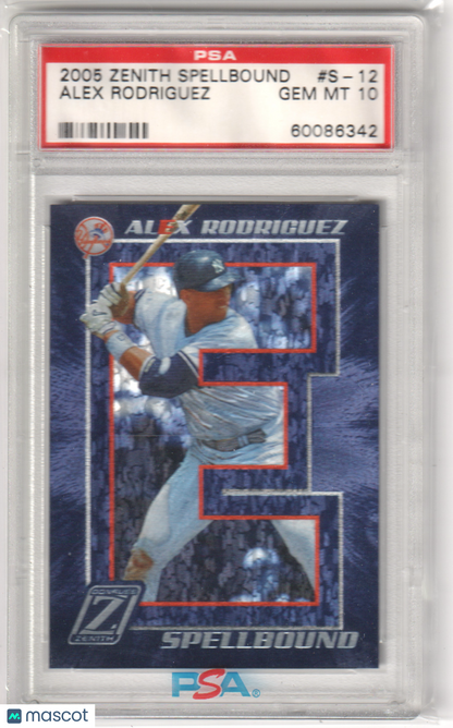 ALEX RODRIGUEZ 2005 Donruss Zenith Spellbound #S-12 PSA 10 GEM Pop 2