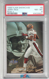 JERRY RICE 1998 Flair Showcase #6 Row 3 PSA 8 NM - 49ers