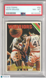 KEITH WILKES 1975-76 Topps #50 RC Roookie PSA 8 NM-MT - WARRIORS