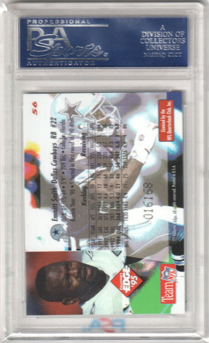 EMMITT SMITH 1995 Collector's Edge 56 Black Label PSA 10 GEM MINT - COWBOYS - Columbia Hobby - Sports Card Boxes - Toploaders - Card Savers
