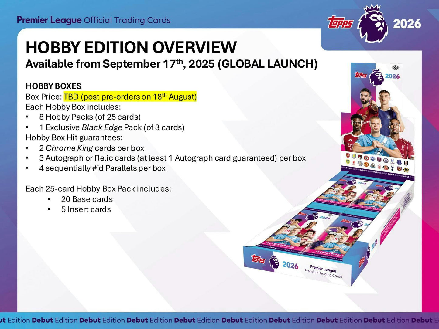 2025-26 Topps Premier League EPL Soccer Hobby Box | Columbia Sports Cards