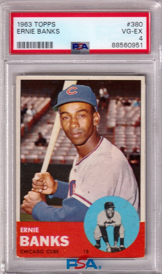 ERNIE BANKS 1959 Topps #380 PSA 4 VG - EX - CUBS - Columbia Hobby - Sports Card Boxes - Toploaders - Card Savers