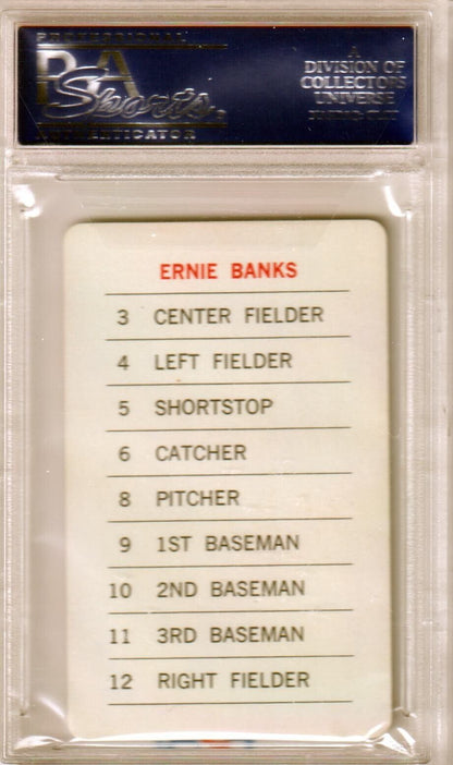 ERNIE BANKS 1970 Milton Bradley PSA 9 MINT - CUBS - Columbia Hobby - Sports Card Boxes - Toploaders - Card Savers