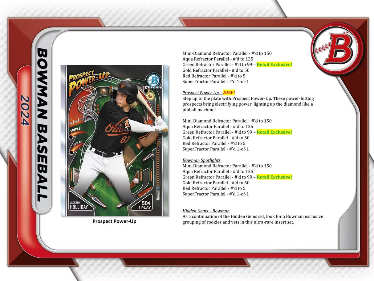 2024 Bowman Baseball 6-Pack Blaster Value Box