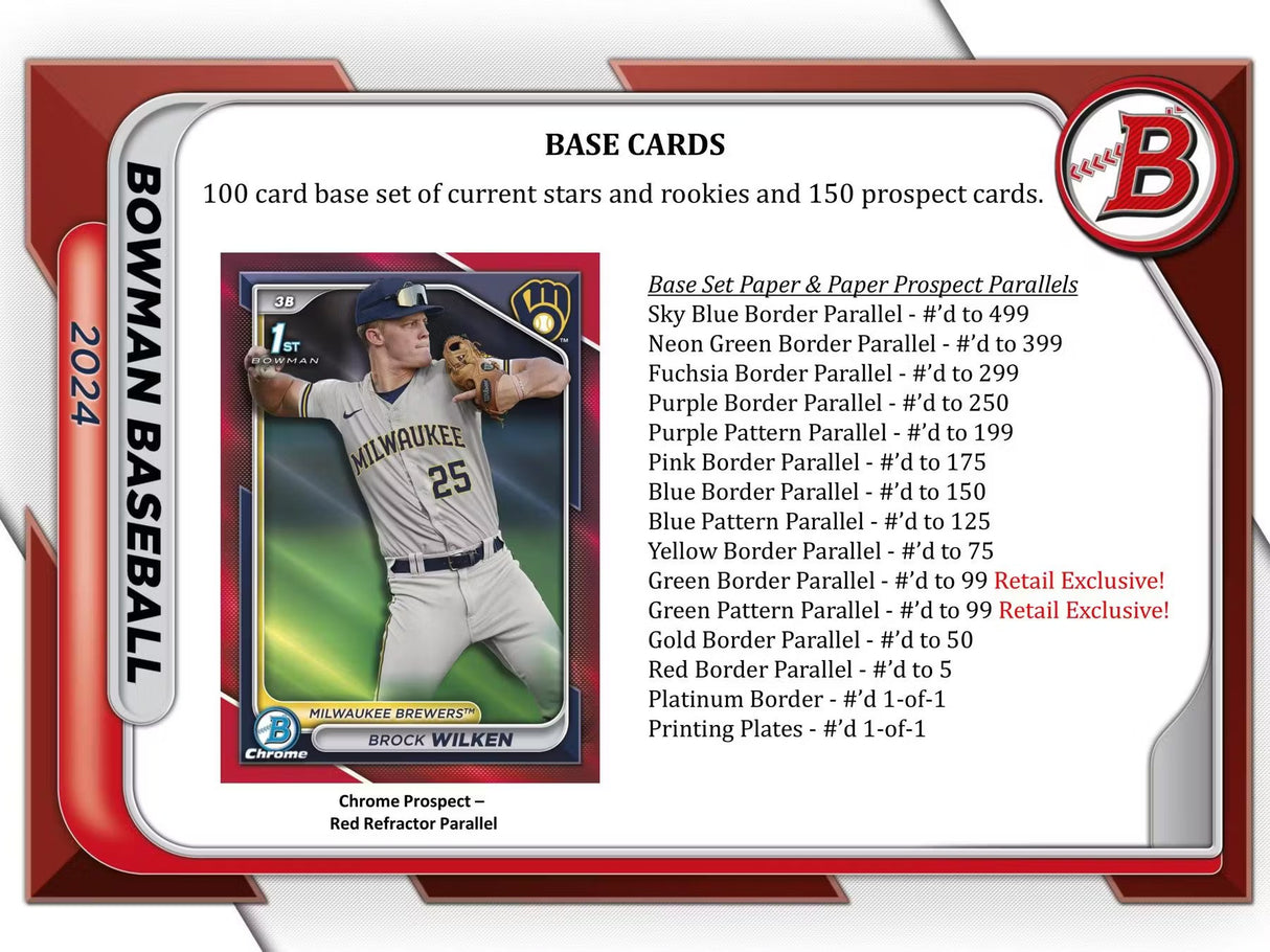 2024 Bowman Baseball 6-Pack Blaster Value Box