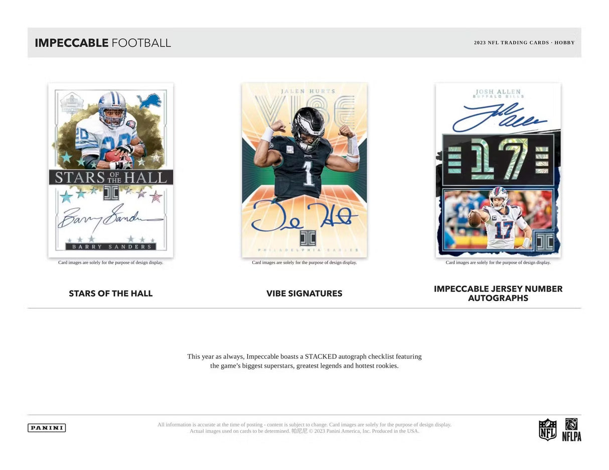 2023 Panini Impeccable Football Hobby Box