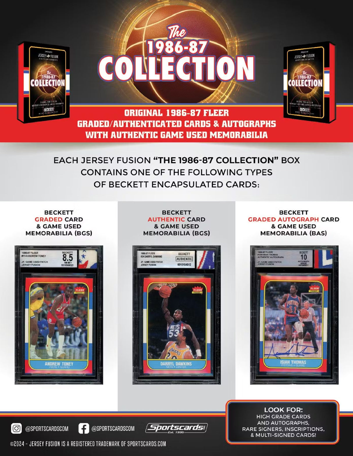 Jersey Fusion The 1986-87 Collection Basketball Hobby Pack