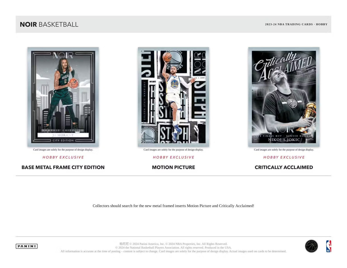 2023-24 Panini Noir Basketball Hobby Box