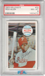 RICH ALLEN 1970 Kellogg's #33 PSA 8 NM - PHILLIES