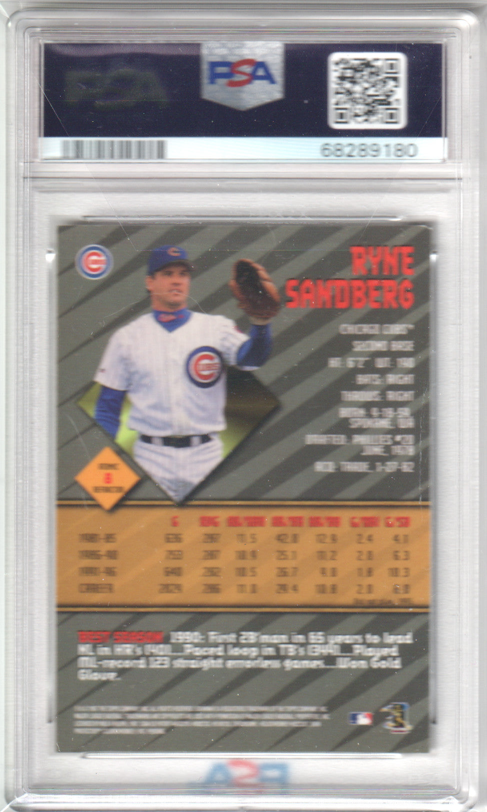 RYNE SANDBERG 1997 Bowmans Best #8 Atomic Refractor PSA 8 NM-MT - CUBS