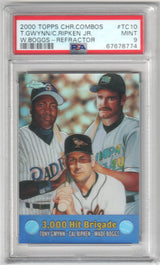 CAL RIPKEN TONY GWYNN WADE BOGGS 2000 Topps Chrome Refractor PSA 9 MINT
