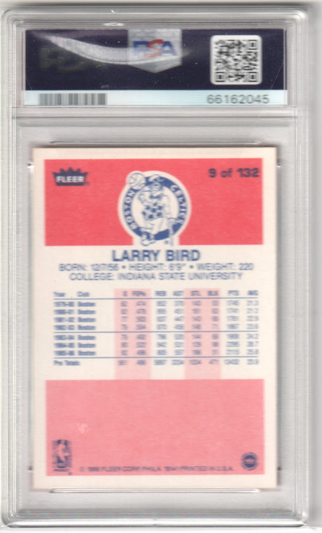 LARRY BIRD 1986 Fleer #9 PSA 6 EX-MT - CELTICS