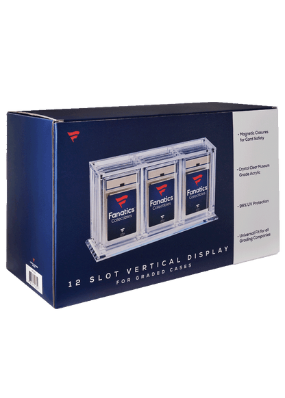 Fanatics Collectibles 12 Slot Vertical Graded Acrylic Case - Columbia Hobby - Sports Card Boxes - Toploaders - Card Savers