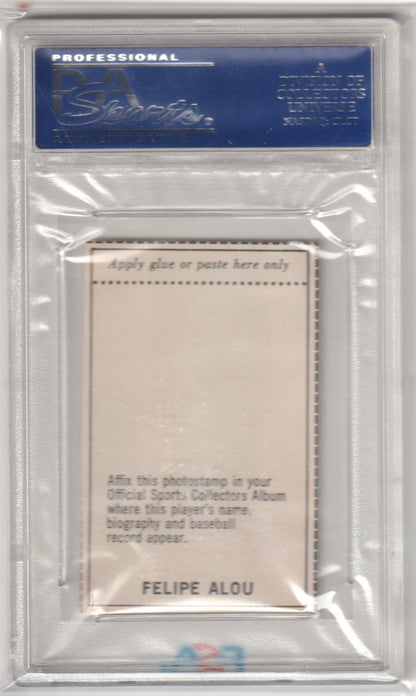 FELIPE ALOU 1969 MLB Photostamps Hand Cut PSA Authentic - Columbia Hobby - Sports Card Boxes - Toploaders - Card Savers