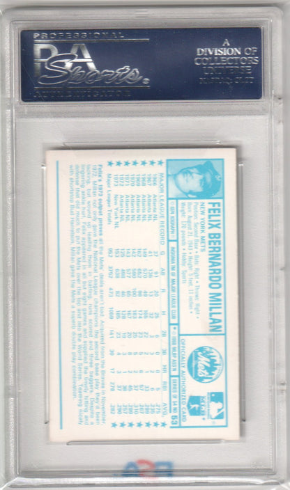 FELIX MILLAN 1974 Kellogg's 3D Super Stars 53 PSA 10 GEM MINT - METS - Columbia Hobby - Sports Card Boxes - Toploaders - Card Savers
