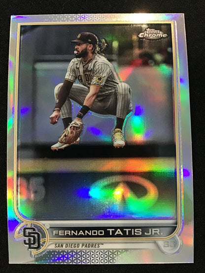 Fernando Tatis Jr 2022 Topps Chrome Image Variation #150 SP Padres - Columbia Hobby - Sports Card Boxes - Toploaders - Card Savers