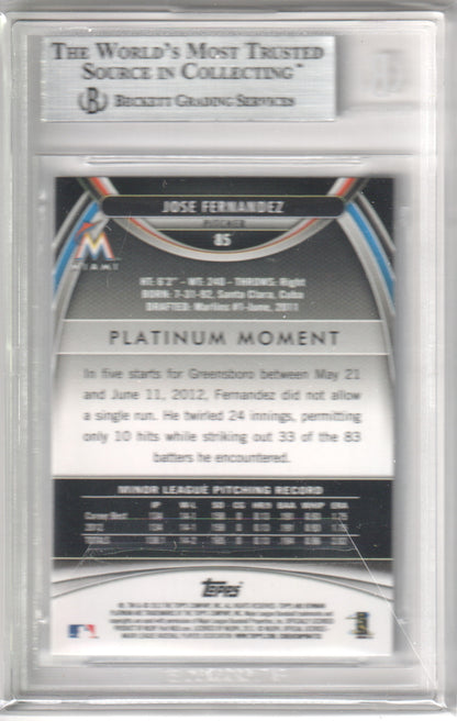 JOSE FERNANDEZ 2013 Bowman Platinum Sapphire RC Rookie #85 Sapphire BGS 9 MINT