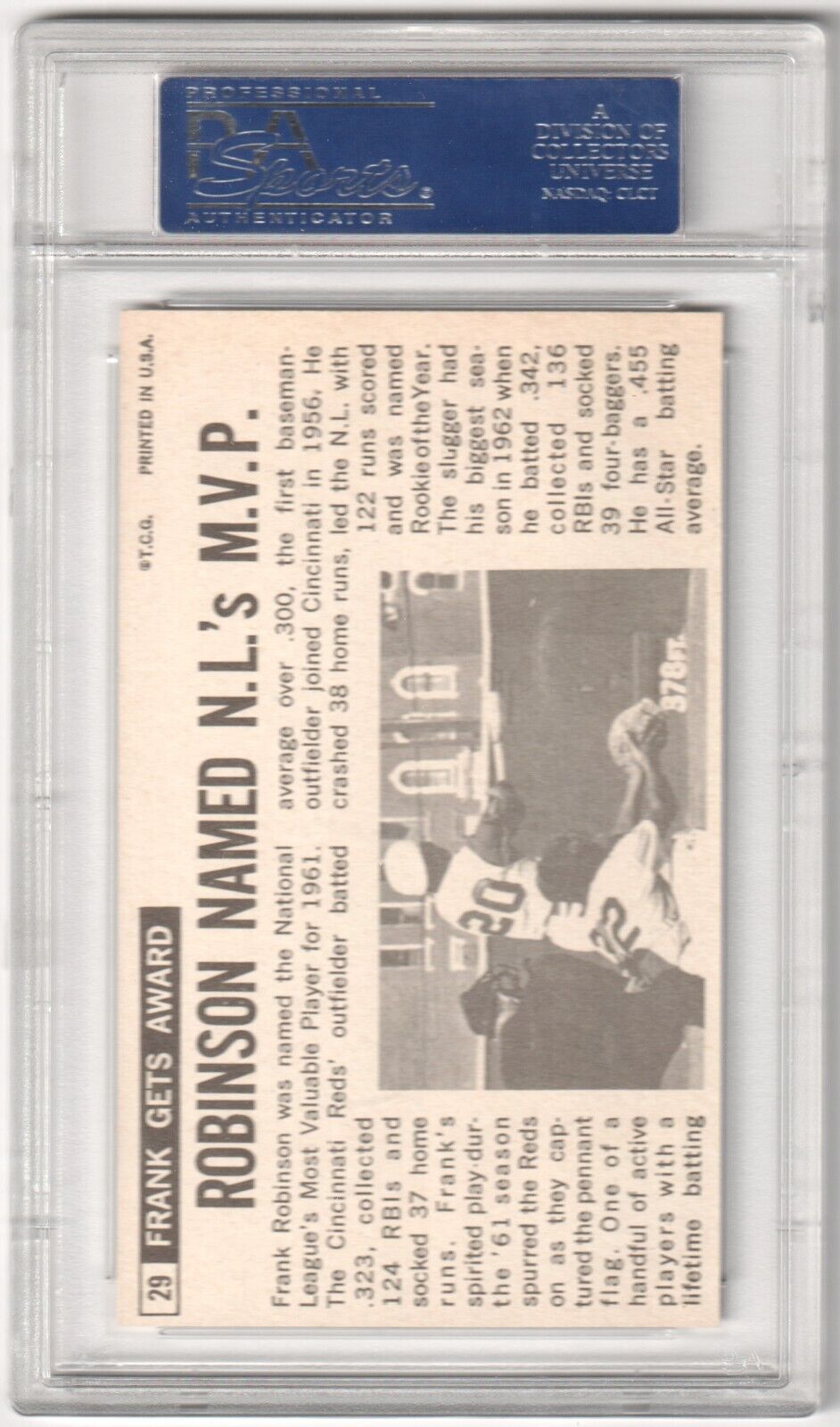 FRANK ROBINSON 1964 Topps Giants #29 PSA 8 NM - MT - REDS - Columbia Hobby - Sports Card Boxes - Toploaders - Card Savers