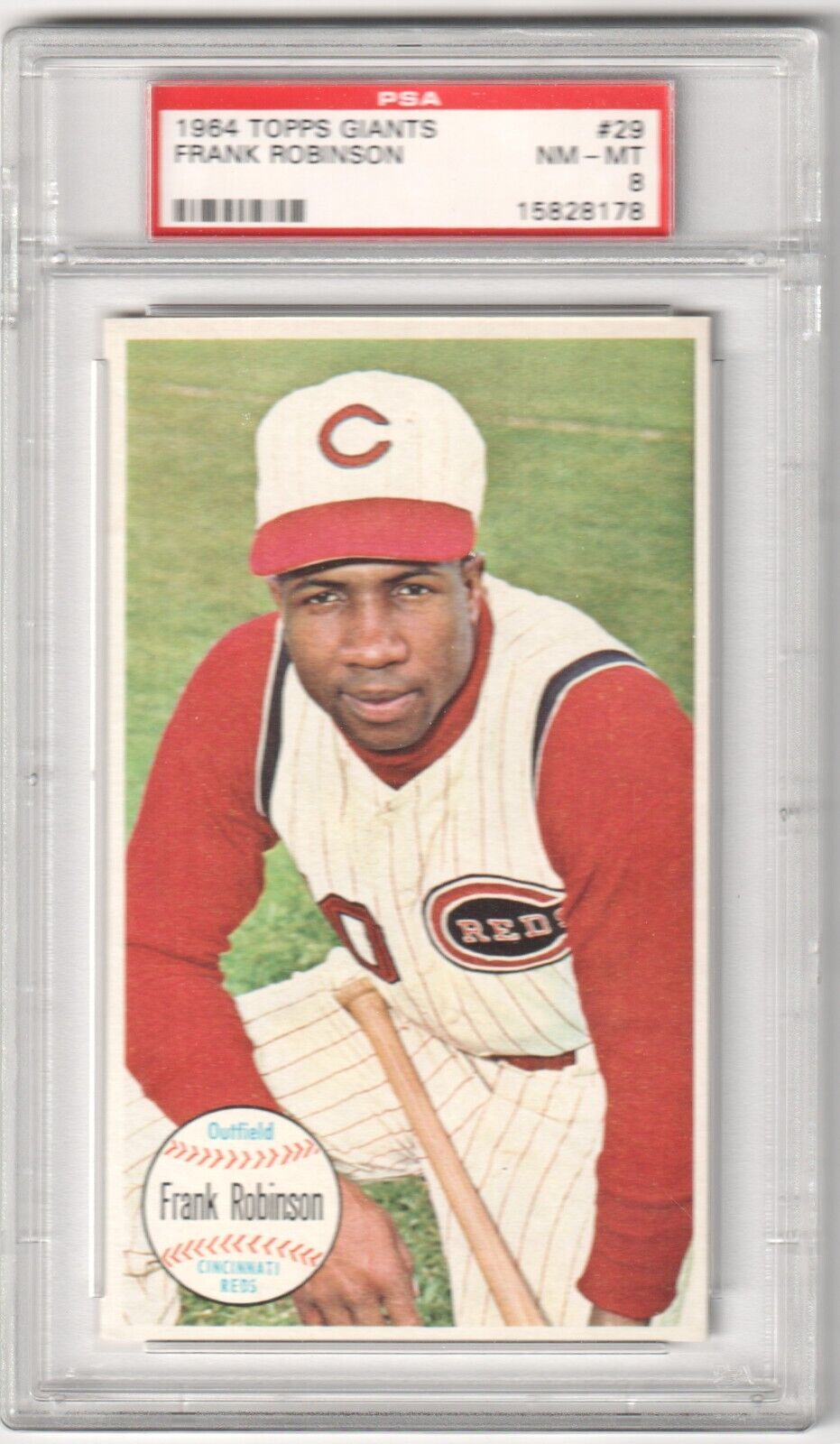 FRANK ROBINSON 1964 Topps Giants #29 PSA 8 NM - MT - REDS - Columbia Hobby - Sports Card Boxes - Toploaders - Card Savers