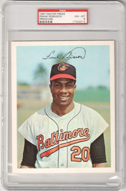 FRANK ROBINSON 1967 Dexter Press Premiums PSA 8 NM - MT - GIANTS - Columbia Hobby - Sports Card Boxes - Toploaders - Card Savers