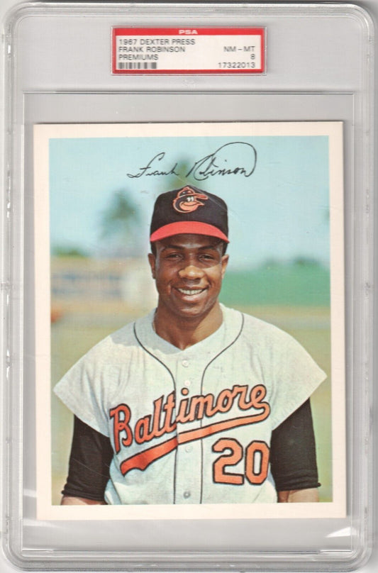 FRANK ROBINSON 1967 Dexter Press Premiums PSA 8 NM - MT - GIANTS - Columbia Hobby - Sports Card Boxes - Toploaders - Card Savers