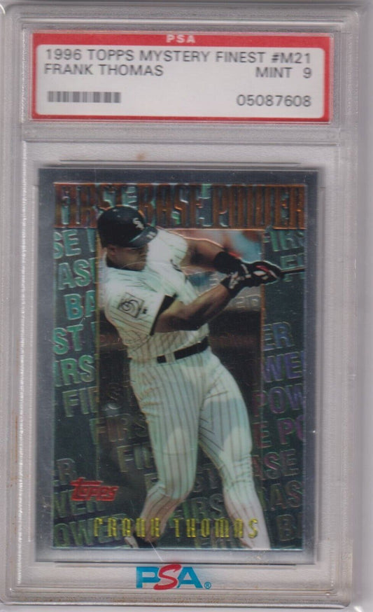 FRANK THOMAS 1996 Topps Mystery Finest #M21 PSA 9 MINT - WHITE SOX - Columbia Hobby - Sports Card Boxes - Toploaders - Card Savers
