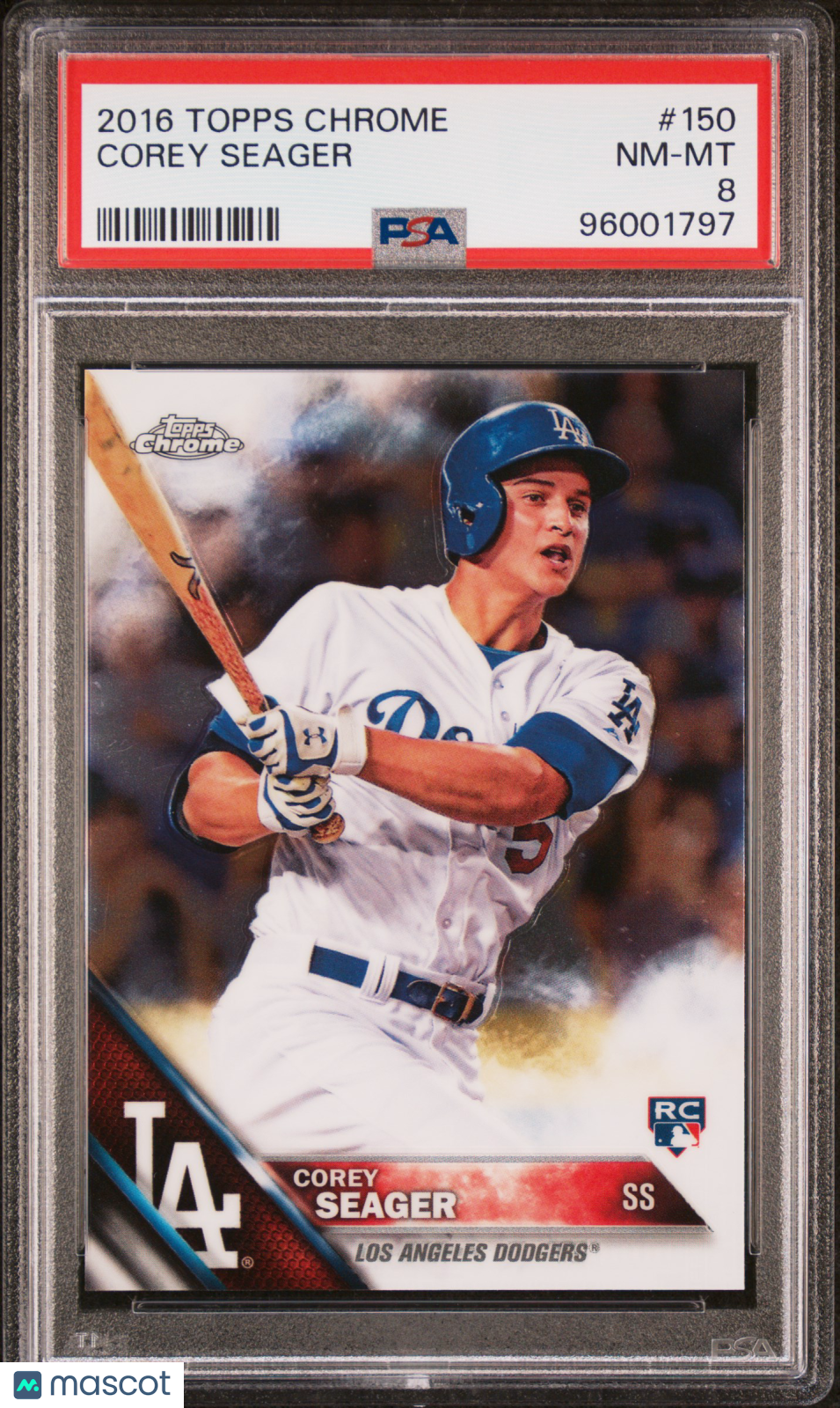 COREY SEAGER 2016 Topps Chrome RC Rookie #150 PSA 8 NM-MT - DODGERS RANGERS