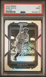 BABE RUTH 2023 Panini Prizm Silver #2 PSA 9 MINT - YANKEES Pop 3
