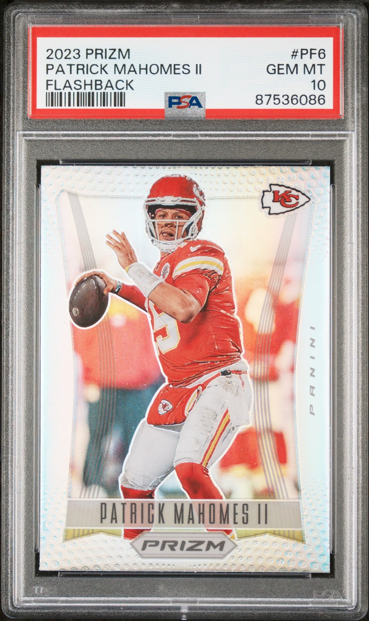 PATRICK MAHOMES II 2023 Panini Prizm Prizm Flashback #PF6 PSA 10 GEM MINT