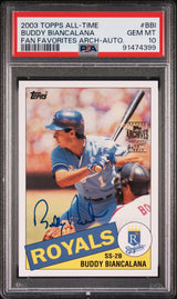 BUDDY BIANCALANA 2003 Topps All-Time Fan Favorites Autograph PSA 10 GEM Pop 1