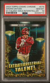 SHOHEI OHTANI 2023 Cosmic Chrome Extraterrestrial GOLD #/50 Interstellar PSA 10