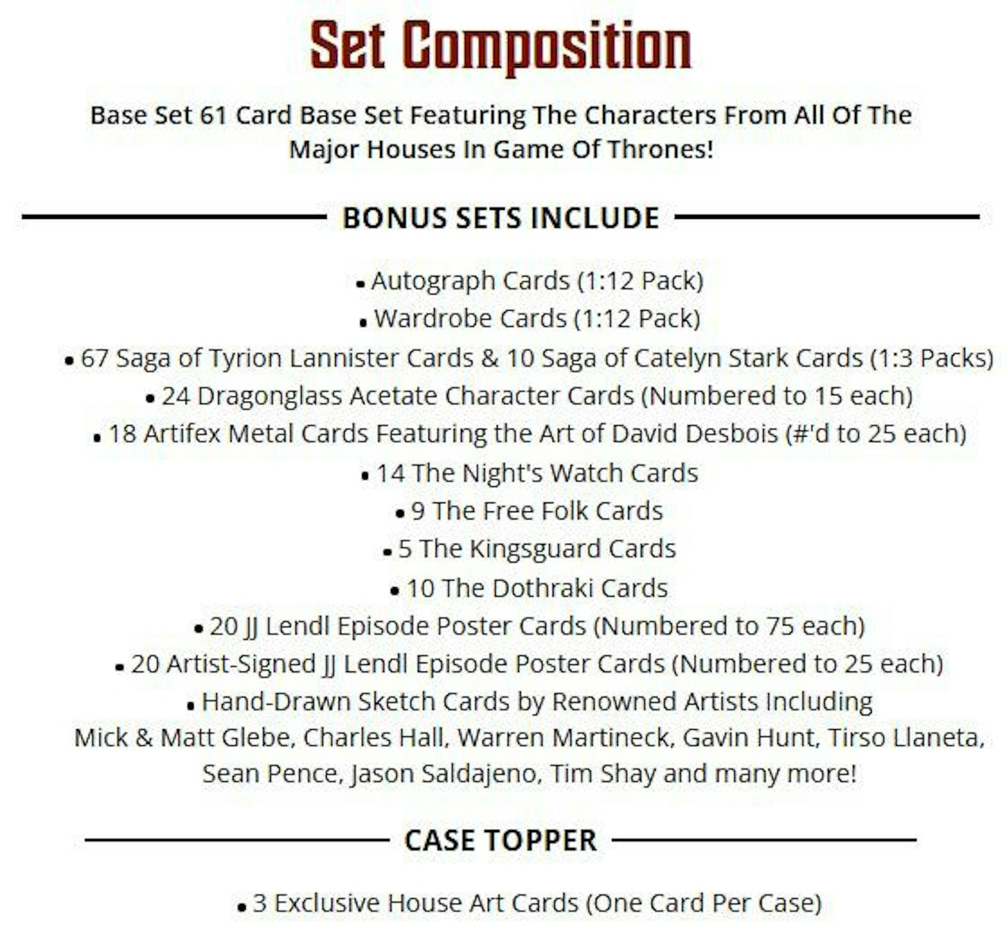 Game Of Thrones The Great Houses Hobby Box (Rittenhouse 2025) | Columbia Sports Cards - Columbia Hobby - Sports Card Boxes - Toploaders - Card Savers
