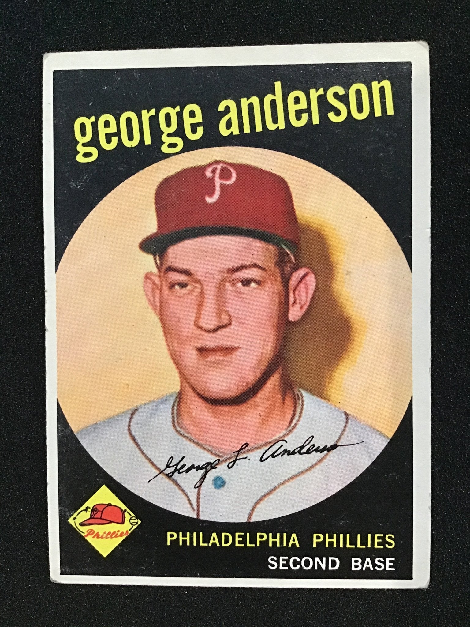 George Anderson 1959 Topps #338 RC Rookie - Philadelphia Phillies - Columbia Hobby - Sports Card Boxes - Toploaders - Card Savers