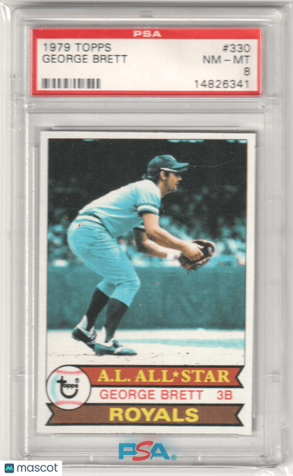 GEORGE BRETT 1979 Topps #330 PSA 8 NM - MT - ROYALS - Columbia Hobby - Sports Card Boxes - Toploaders - Card Savers