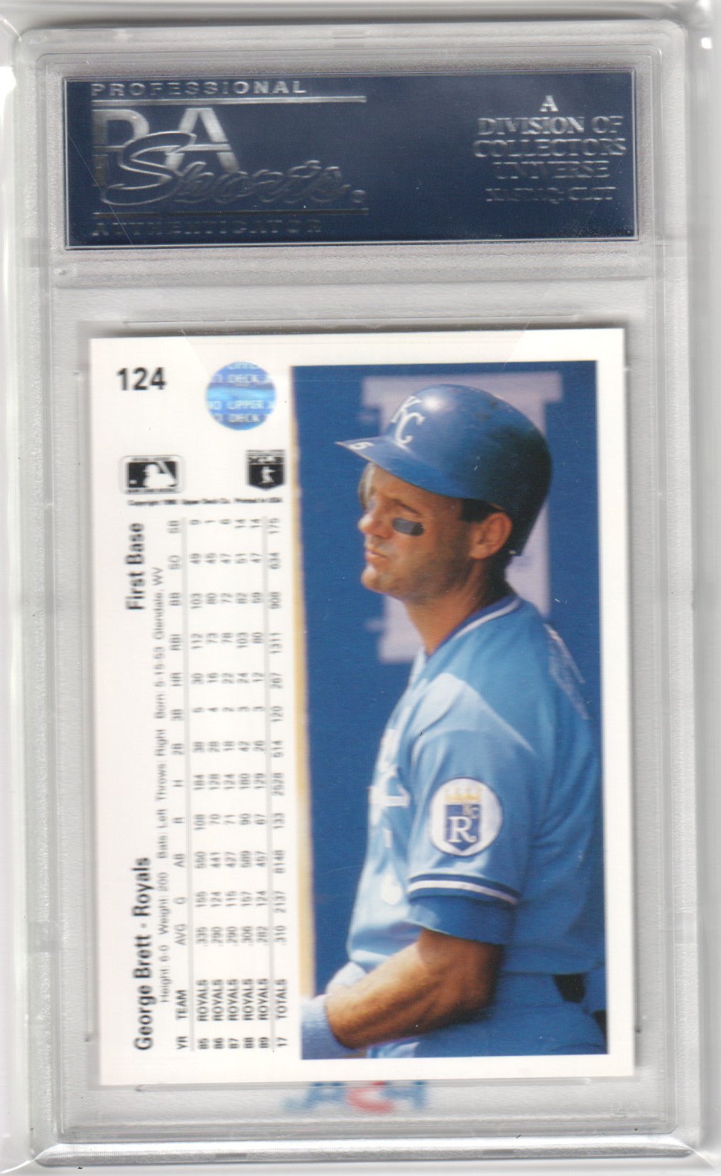 GEORGE BRETT 1990 Upper Deck #124 133 Runs Should Be 1300 PSA 10 GEM MINT - Columbia Hobby - Sports Card Boxes - Toploaders - Card Savers