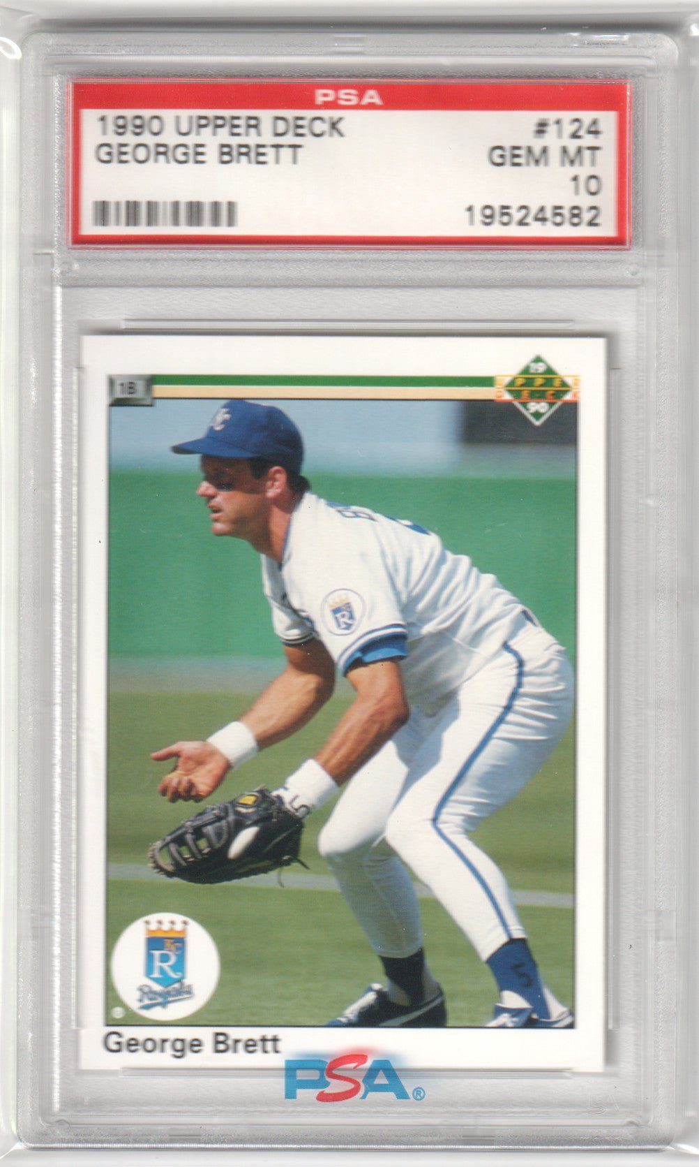 GEORGE BRETT 1990 Upper Deck #124 133 Runs Should Be 1300 PSA 10 GEM MINT - Columbia Hobby - Sports Card Boxes - Toploaders - Card Savers