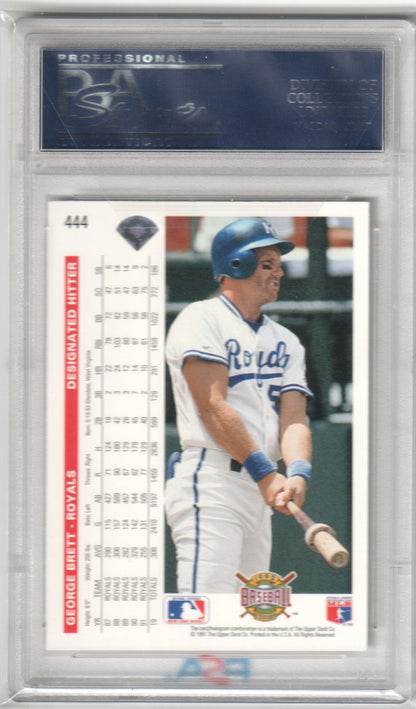 GEORGE BRETT 1992 Upper Deck #444 PSA 10 GEM MINT - ROYALS - Columbia Hobby - Sports Card Boxes - Toploaders - Card Savers
