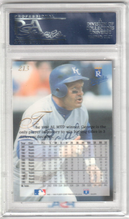 GEORGE BRETT 1993 Flair #213 PSA 10 GEM MINT - ROYALS - Columbia Hobby - Sports Card Boxes - Toploaders - Card Savers