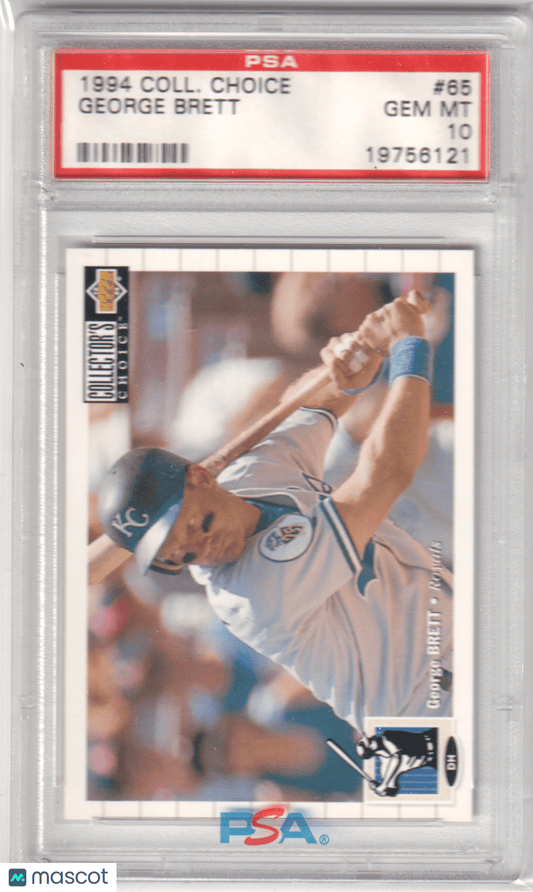 GEORGE BRETT 1994 Upper Deck Collector's Choice #65 PSA 10 GEM MINT - ROYALS - Columbia Hobby - Sports Card Boxes - Toploaders - Card Savers