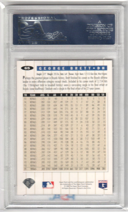 GEORGE BRETT 1994 Upper Deck Collector's Choice #65 PSA 10 GEM MINT - ROYALS - Columbia Hobby - Sports Card Boxes - Toploaders - Card Savers