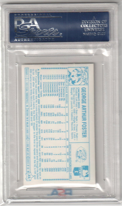 GEORGE FOSTER 1979 Kellogg's 3D Super Stars #32 PSA 9 MINT - REDS - Columbia Hobby - Sports Card Boxes - Toploaders - Card Savers