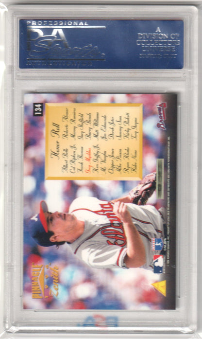 GREG MADDUX 1996 Pinnacle Zenith #134 PSA 10 GEM MINT - BRAVES - Columbia Hobby - Sports Card Boxes - Toploaders - Card Savers