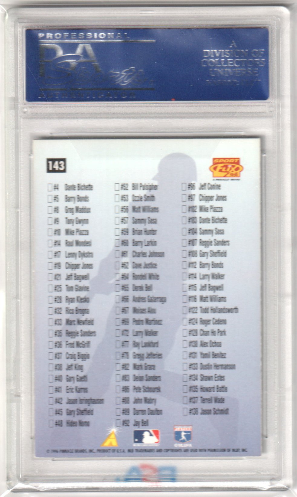 GREG MADDUX 1996 Sportflix #143 PSA 10 GEM MINT - BRAVES - Columbia Hobby - Sports Card Boxes - Toploaders - Card Savers