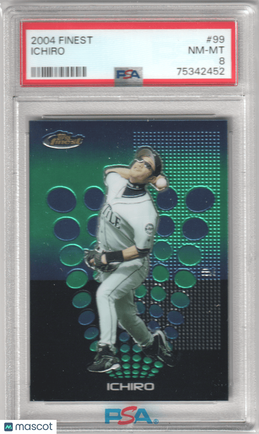 ICHIRO 2004 Topps Finest 99 PSA 8 NM - MT - MARINERS - Columbia Hobby - Sports Card Boxes - Toploaders - Card Savers