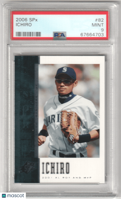 ICHIRO 2006 Upper Deck SPX #82 PSA 9 MINT - MARINERS Pop 2 - Columbia Hobby - Sports Card Boxes - Toploaders - Card Savers