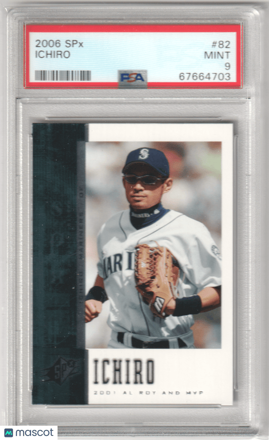 ICHIRO 2006 Upper Deck SPX #82 PSA 9 MINT - MARINERS Pop 2 - Columbia Hobby - Sports Card Boxes - Toploaders - Card Savers