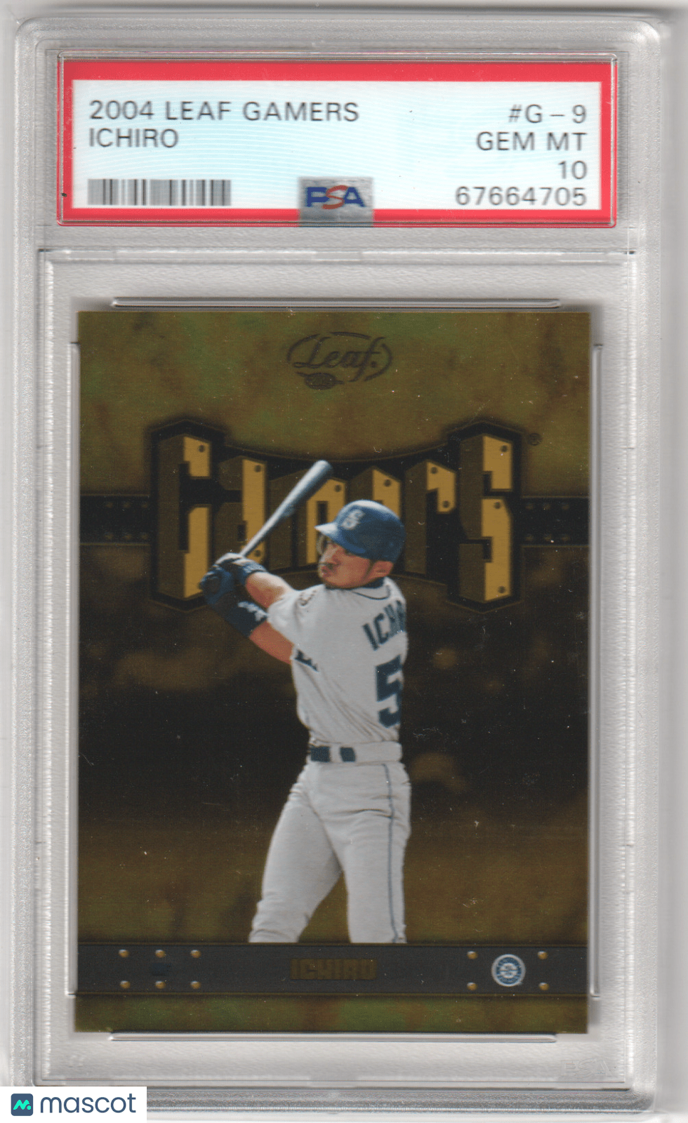ICHIRO SUZUKI 2004 Leaf Gamers G - 9 PSA 10 GEM MINT - MARINERS Pop 2 - Columbia Hobby - Sports Card Boxes - Toploaders - Card Savers